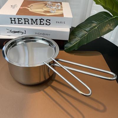 18/10不锈钢辅食锅宝宝煮面锅热牛奶家用小奶锅无涂层14cm