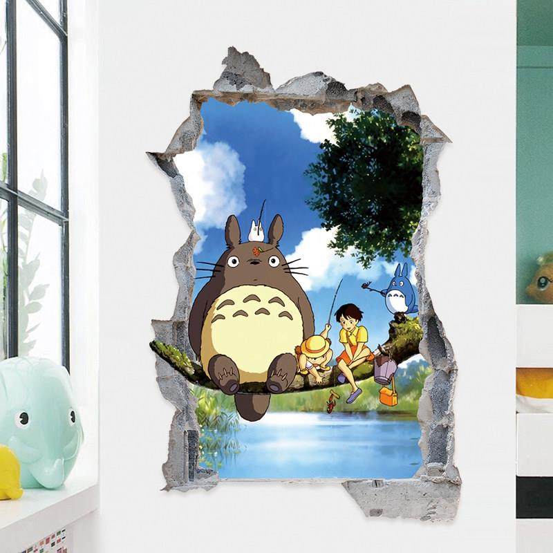 宫崎骏系列竖版穿墙龙猫千与千寻防水墙贴海报贴画卧室宿舍房间墙,家居饰品,软装墙贴,淘宝优惠券,粉丝福利购,淘宝优惠卷