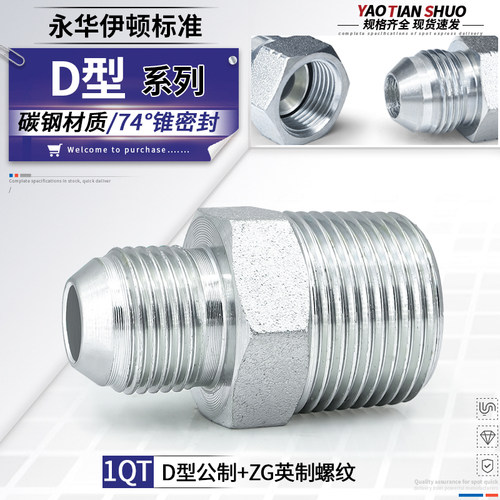 1QT系列公制D型转英制ZG螺纹直接