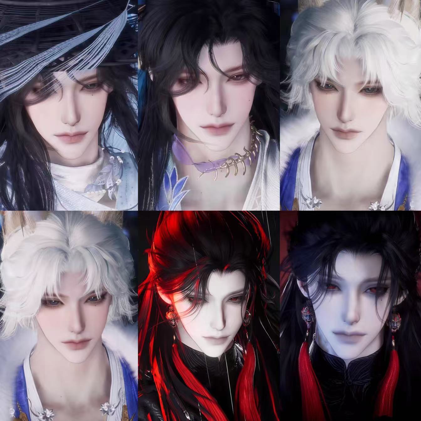 秒发3款 尽欢 燕云十六声捏脸男 加糖云千蝶原版 年少不知狐系好