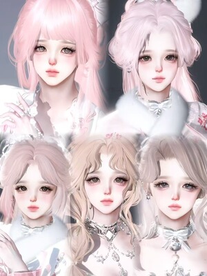 【发5款】花语&粉月光&兔包&旧词&静之窗 PikoPika逆水寒手游捏脸