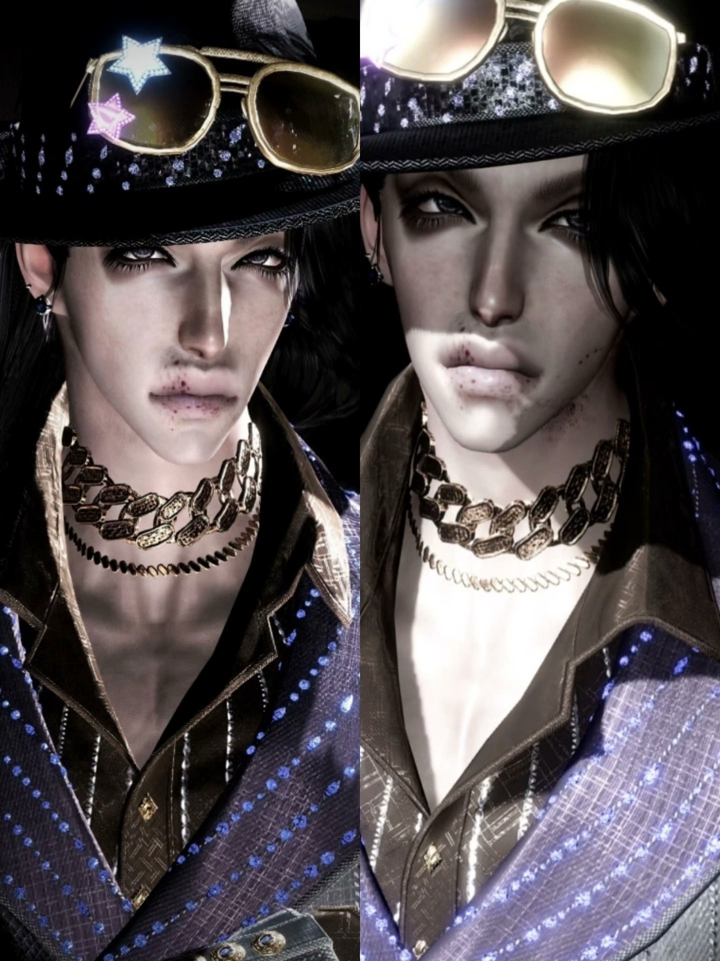 花心｜逆水寒手游捏脸数据男角色通用捏脸码 帅气高冷禁欲 带体型