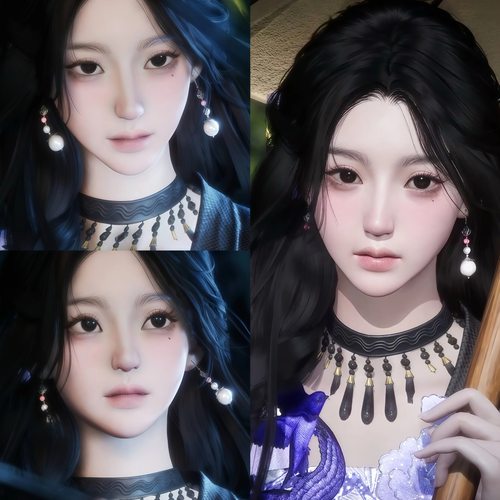 秒发6款 燕云十六声捏脸女 风烟紫 言墨墨捏脸 言小墨 端游手游用