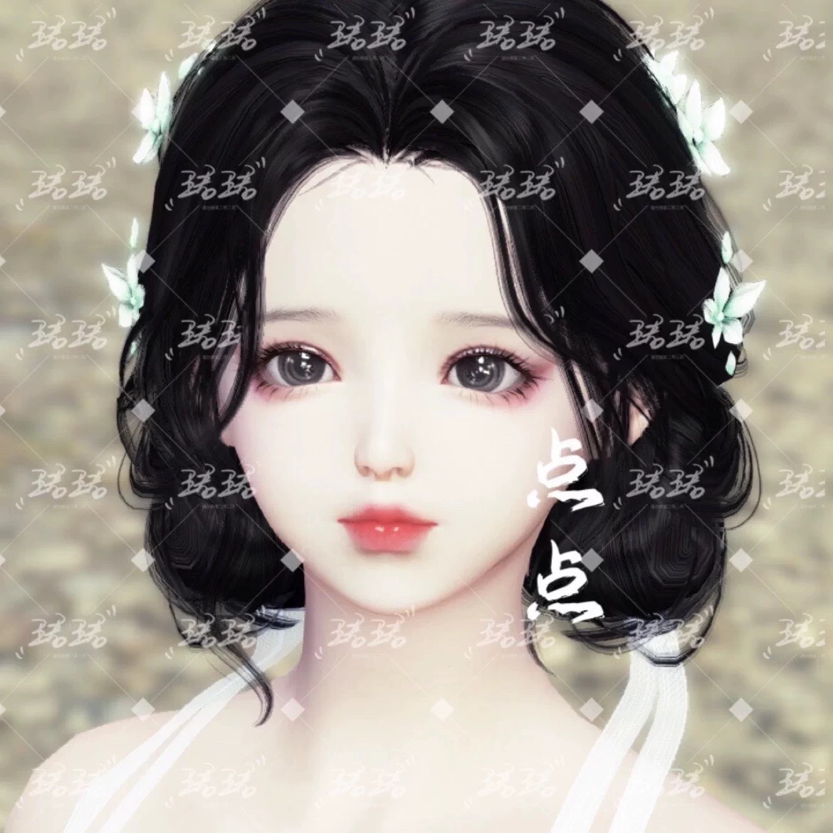 【点点】天涯明月刀ol端游捏脸数据少女 呆萌可爱萝莉捏脸数据