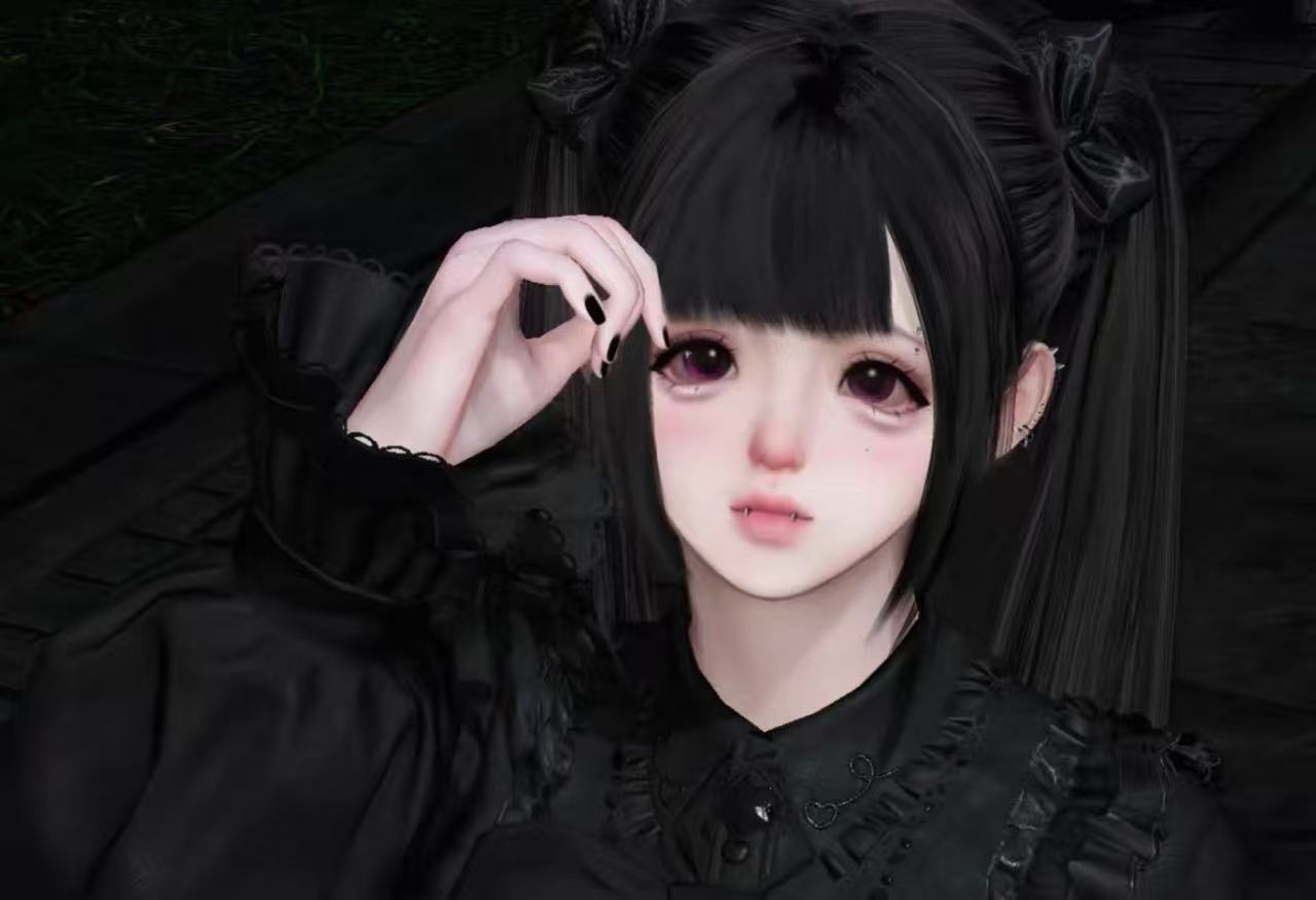 秒发 暗黑系萝莉捏脸  逆水寒手游捏脸女通用全职业通用