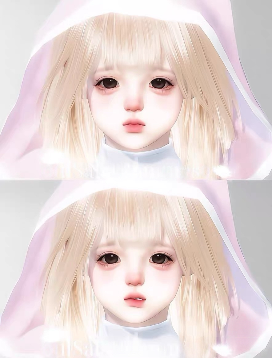 秒发2款｜莓莓 萝莉教父 逆水寒手游捏脸女通用