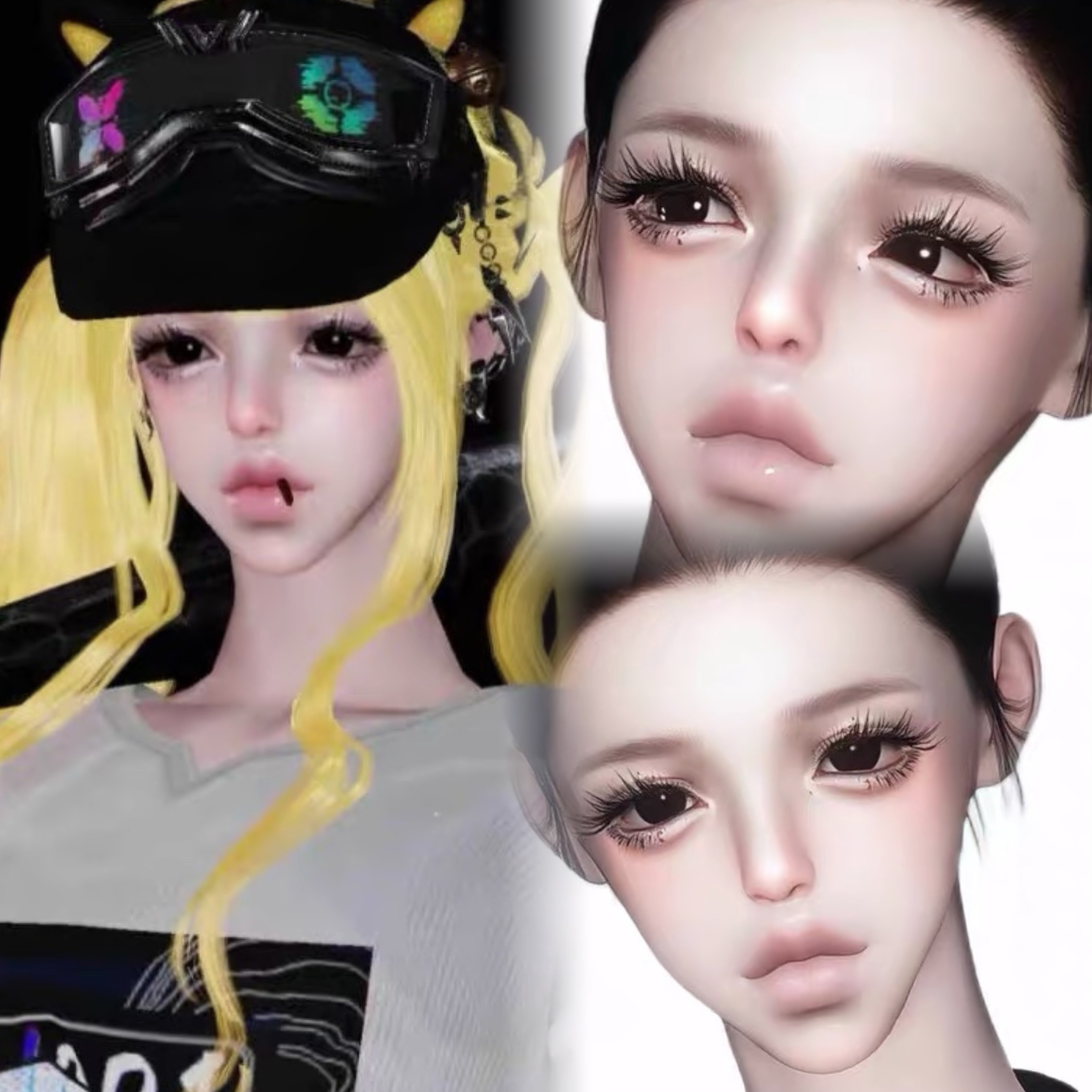 ay娚漫｜双生｜逆水寒手游捏脸数据女角色通用捏脸 自带体型 御姐