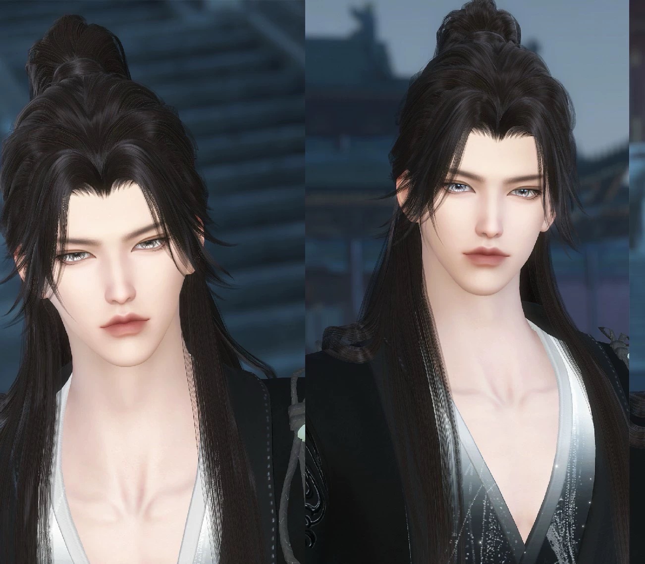 黄金服捏脸 逆水寒端游捏脸男号通用捏脸 鸿音血河神相龙吟