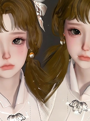 小然 逆水寒手游捏脸 铁衣素问九灵神相龙吟血河女通用可爱少女