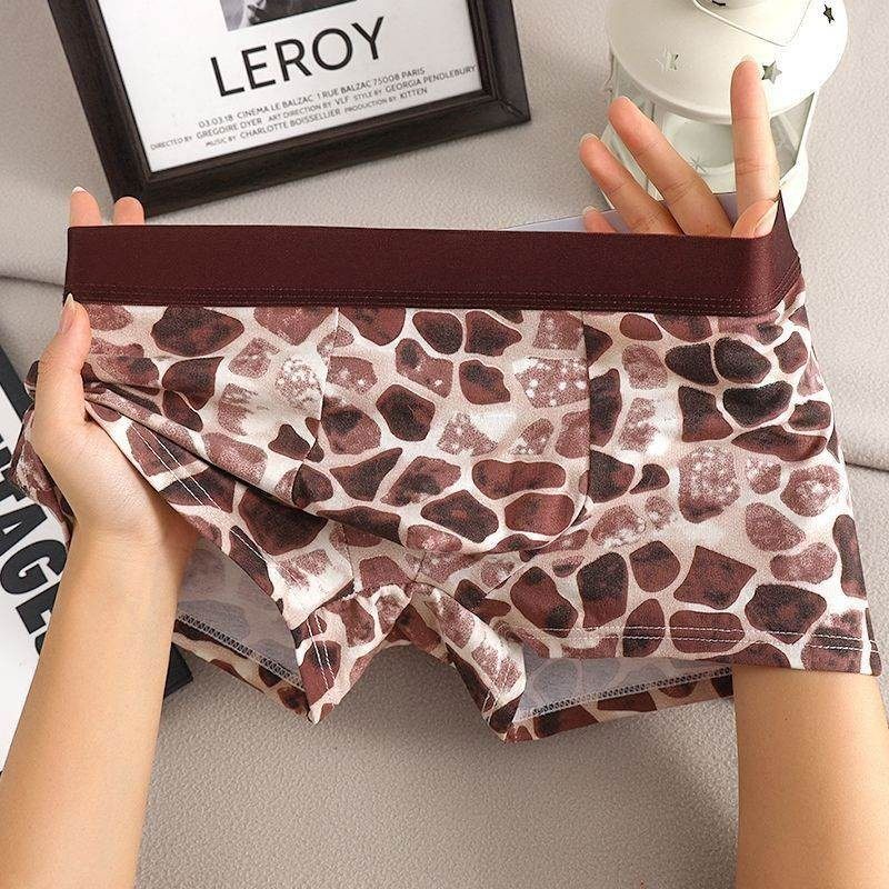 新款男士内裤男纯棉抗菌网红豹纹四角裤衩透气舒适时尚成人短裤,运动服/休闲服装,运动内裤,淘宝优惠券,粉丝福利购,淘宝优惠卷