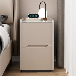 极窄简约现代床头柜轻奢高级感实木小型床边超窄柜卧室夹缝小柜子