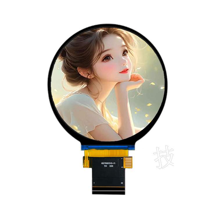 2.7寸TFT圆形屏LCD全视角液晶显示屏驱动ST7701S 分辨率480*480