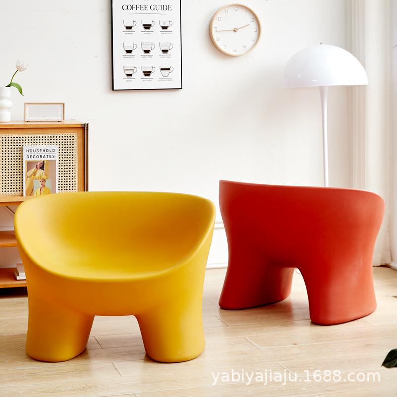 设计师户外单人椅休闲阳台沙发现代简约凳子大象椅腿客厅椅子