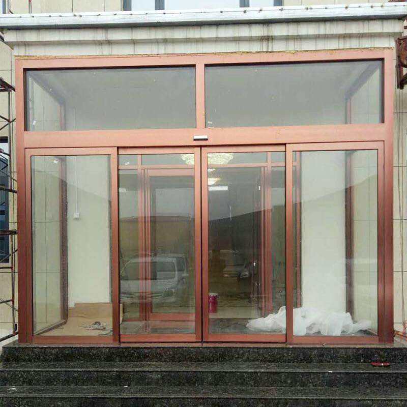 门定 做中西餐店铺银行推拉铝合金玻璃门地轴门