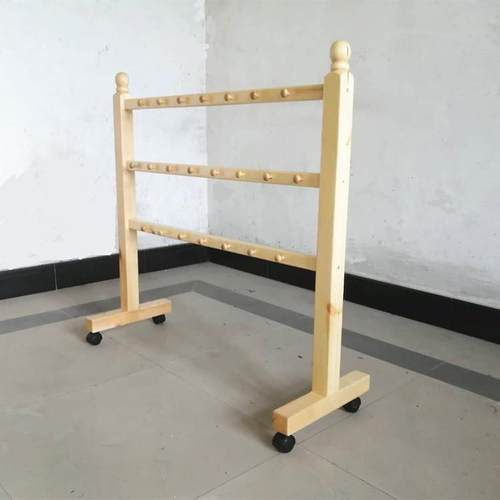 幼儿园毛巾架可移动儿童木质毛巾架衣帽架