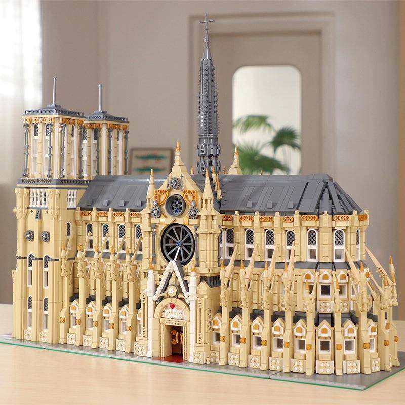 霸卡33213巴黎圣母院世界建筑街景高难度拼插装积木玩具模型