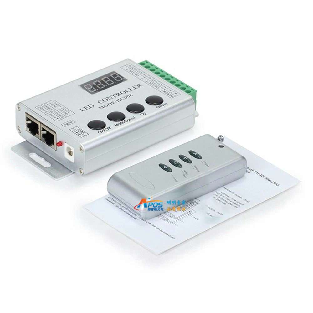 铝壳HC008幻彩灯带灯条控制器2811IC2812IC追逐跑马全彩RGB控制器