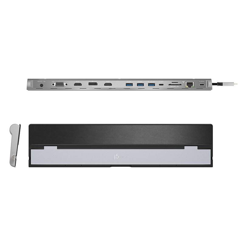 j5create JCD543 USB Type-C扩展坞转换器HDMI/VGA/DP/网口转接头