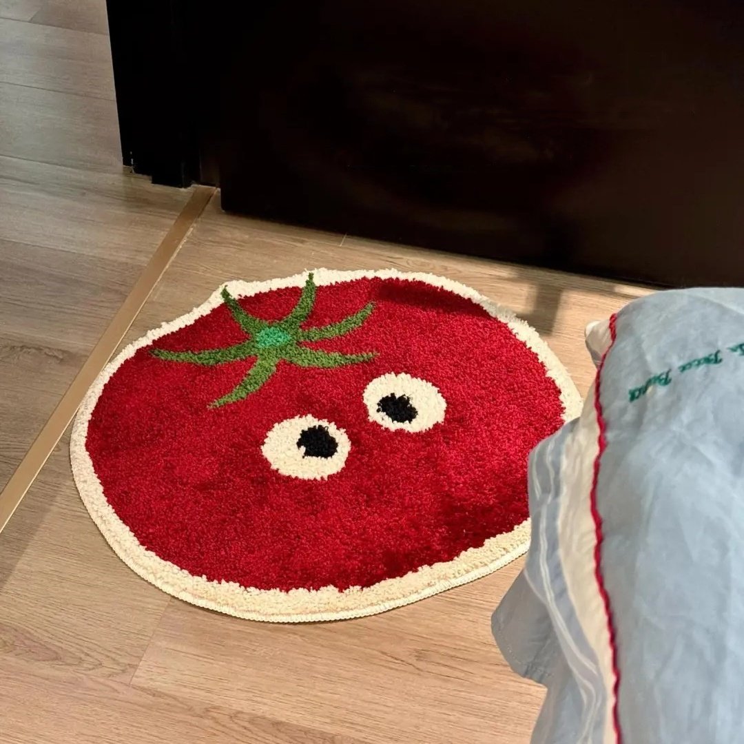 植绒加厚番茄鸭梨吸水地毯