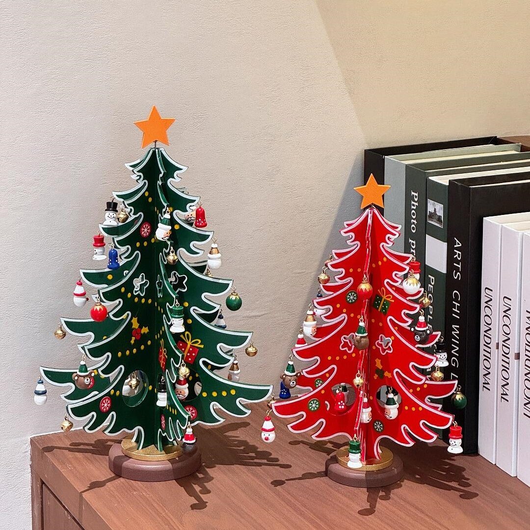 小型迷你桌面圣诞树摆件