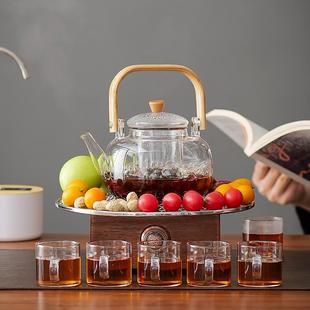 电陶炉茶炉煮茶器胡桃上小型迷你铁壶烧水泡茶电热玻璃家用煮茶壶