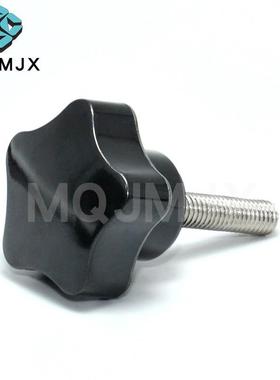 PWMS不锈钢梅花胶头手拧螺丝手柄五星把手螺栓螺纹定位柱销M8 10