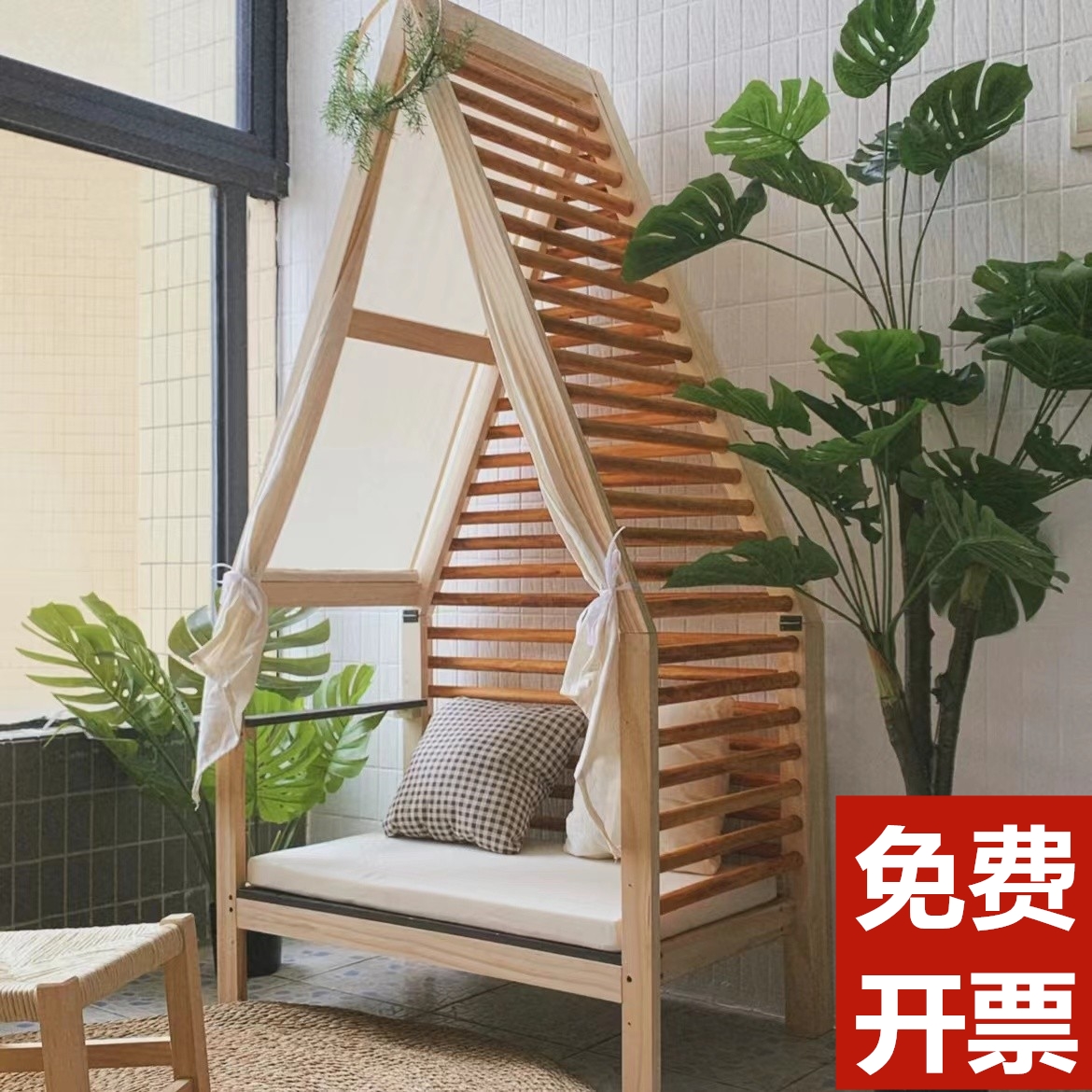 幼儿园图书角阅读区实木沙发椅子小房子儿童房间宝宝拍照房型沙发