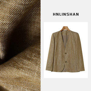 高密亚麻无领西装 自然之道 外套BQS2003衣长68 朵姐甄选