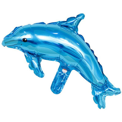 。迷你小号海洋动物主题铝膜气球大鲨鱼海豚鲸鱼小龙虾章鱼儿童生