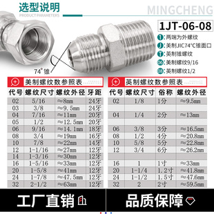 。1JH9-OG美制扩口调向弯头转英制G外螺纹公制33X2直角液压过渡接