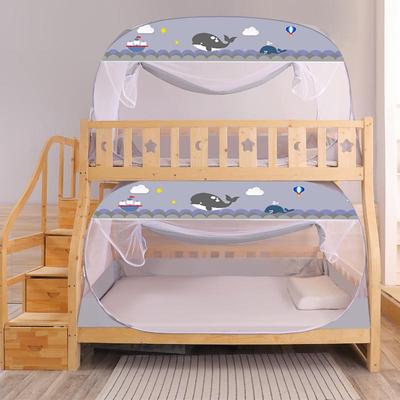 子母床蚊帐可折叠学生宿舍上下铺蒙古包免安装儿童双层高低床家用