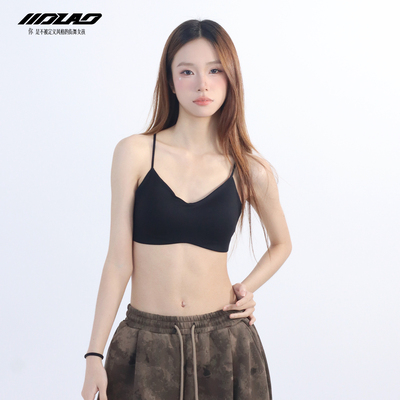交叉美背内衣女无痕细肩带