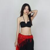 大佬街舞潮牌运动美背性感聚拢欧美jazz辣妹吊带野性显瘦挂脖1012