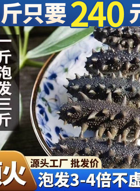 海参大连海参拉缸盐海参辽参刺参非干海参鲜活半干海参特价工厂