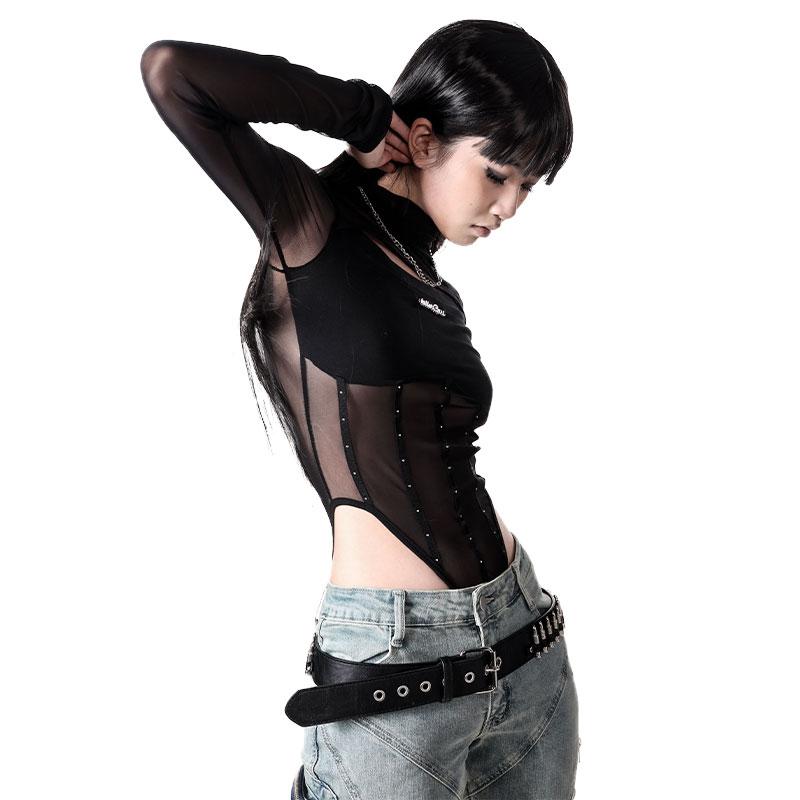 镂空性感连体衣女装辣妹打底上衣