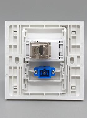86型屏蔽超六类网络电脑RJ45模块CAT6A网线SC光纤宽带面板插口