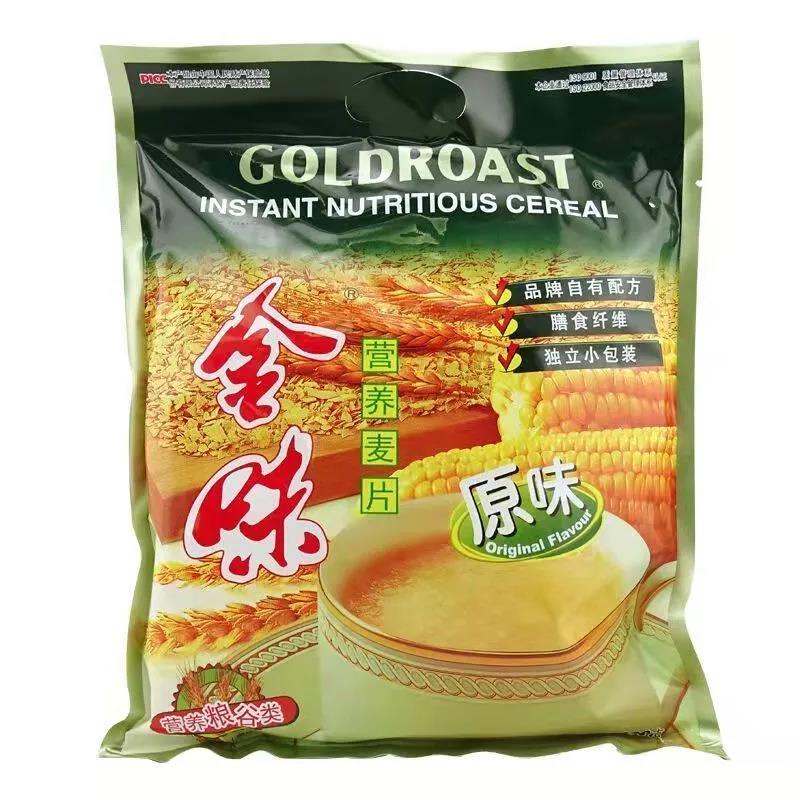 金味营养麦片原味600g袋装即食强化钙营养燕麦冲饮早餐速食代