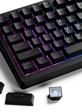 XVX 黑白正刻透光 双色PBT材质原厂高度办公电竞配列键帽