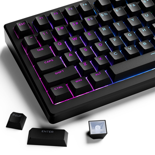 XVX 双色PBT材质原厂高度办公电竞配列键帽 黑白正刻透光