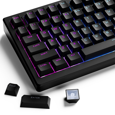 XVX黑白侧刻透光PBT材质键帽