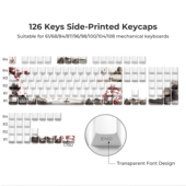 XVX 山水梅花键帽原厂侧刻透光PBT热升华磁轴机械键盘帽wooting