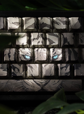 XVX《虎》键帽原厂侧刻透光五面热升华个性wooting60he键帽87键68