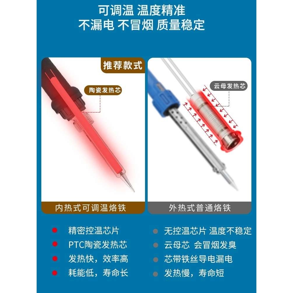 恒温焊接电烙铁套装家用电焊笔电洛铁维修工具焊锡枪内外热式电子