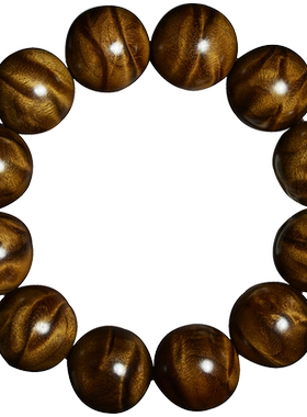 四川乐山满金丝楠木手串水波纹猫眼老料阴沉木乌木佛珠手串男手链