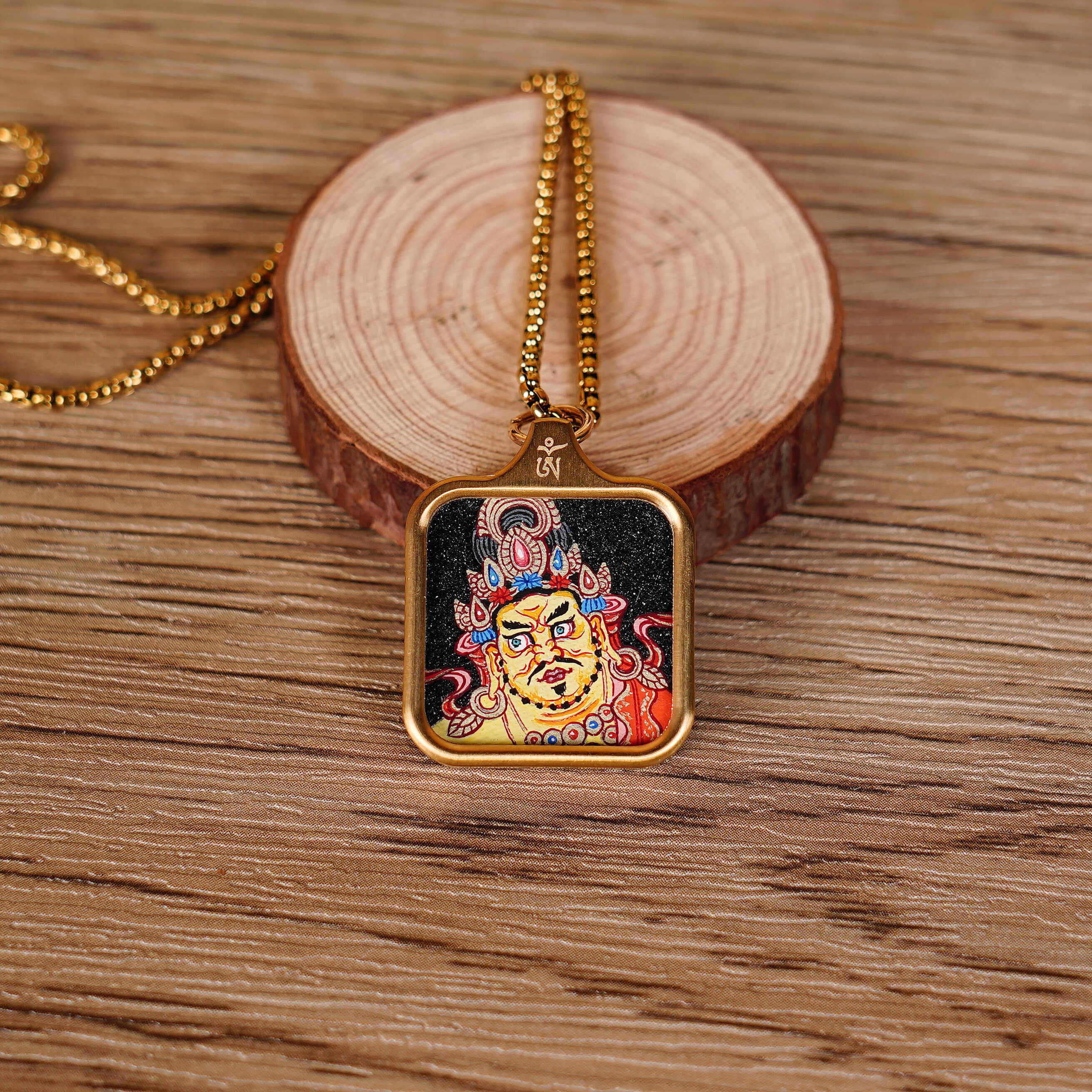 【黄财神】热贡纯手绘唐卡假一罚十 天然矿物颜料艺术品