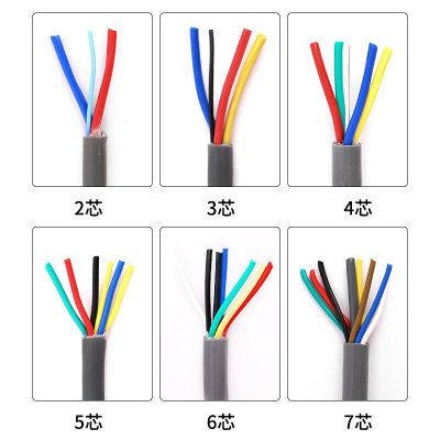 TRVV柔性拖链电缆2 3 4 5芯0.3 0.5 0.75 1平方铜芯控制信号电线