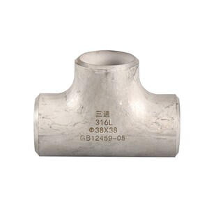 316L焊接三通无缝冲压制不锈钢三通管89工业管道焊接等径直角三通
