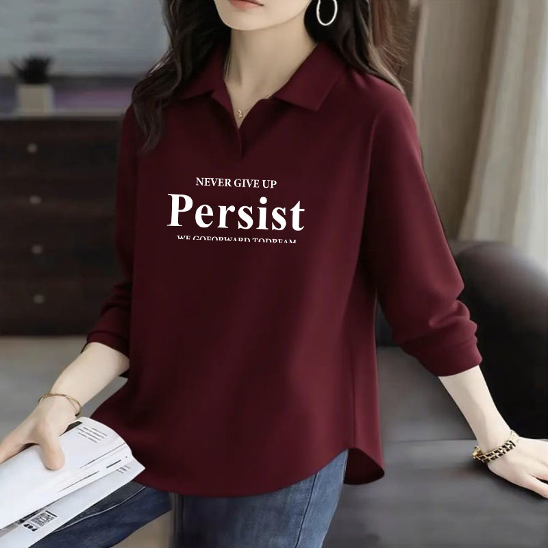 2025春秋新款100%纯棉洋气长袖弧形POLO衫女设计感不规则翻领上衣