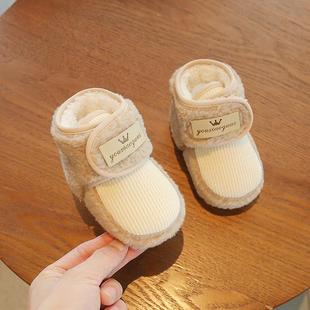 子秋冬款 12个月婴幼儿保暖鞋 婴儿鞋 宝宝棉鞋 加绒冬季 学步前鞋