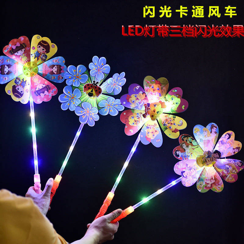 摆摊发光竹蜻蜓弹射飞天陀螺枪飞天仙子地摊夜市发光玩具陀螺批发